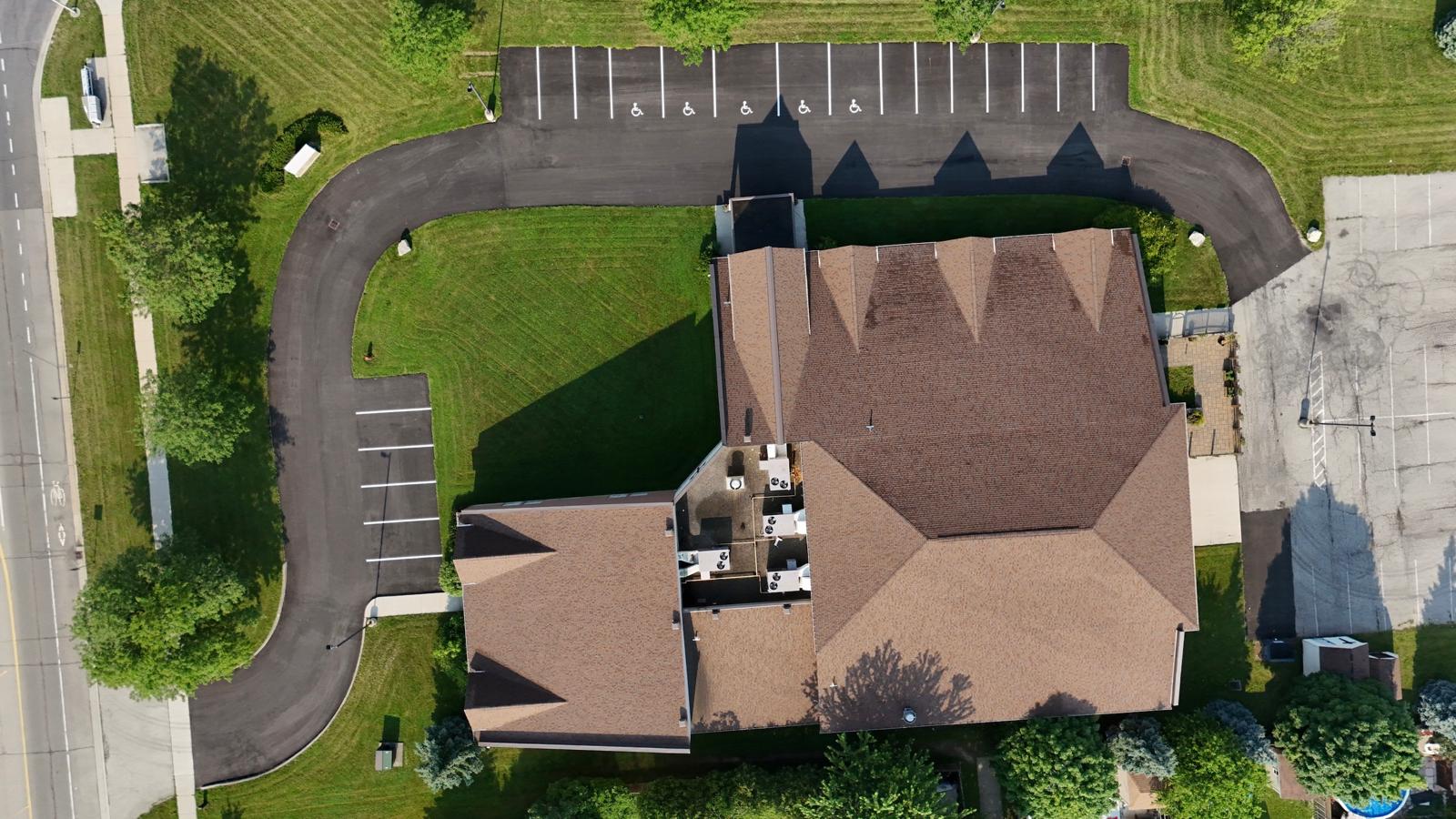 Church Parking Lot Aerial View