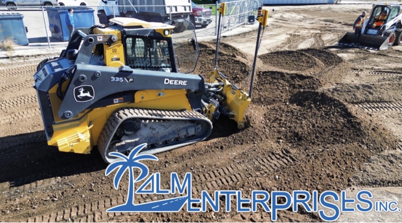 Road Paving with Roller in Action