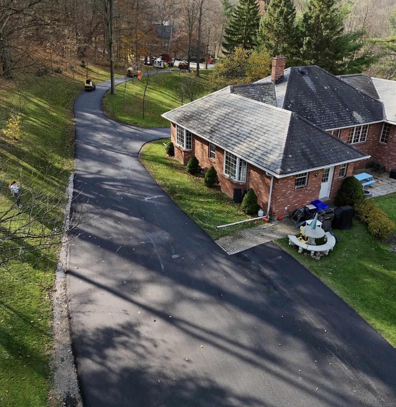Premium residential driveway asphalt installation